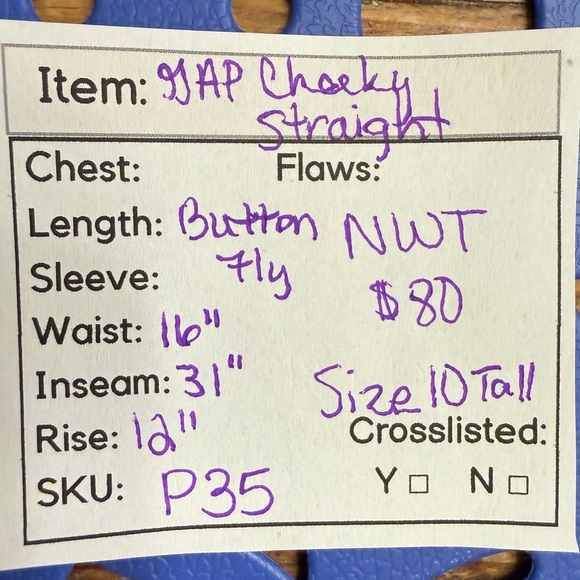 P35 - GAP Women's Cheeky Straight Leg Jeans - Picture 8 of 8